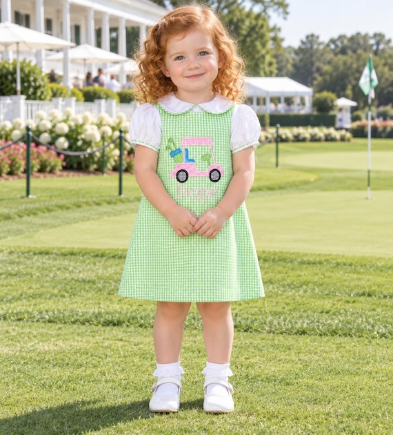 green and white golf dress Dresses for Girls - Girl Golf Outfit - Golf Outfits for Infants -first Birthday Dresses - Golf Party -hole in ONE Birthday 294719 wedding guests