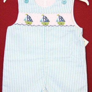Green Plaid Fish Embroidered Smocked Baby Boy Romper