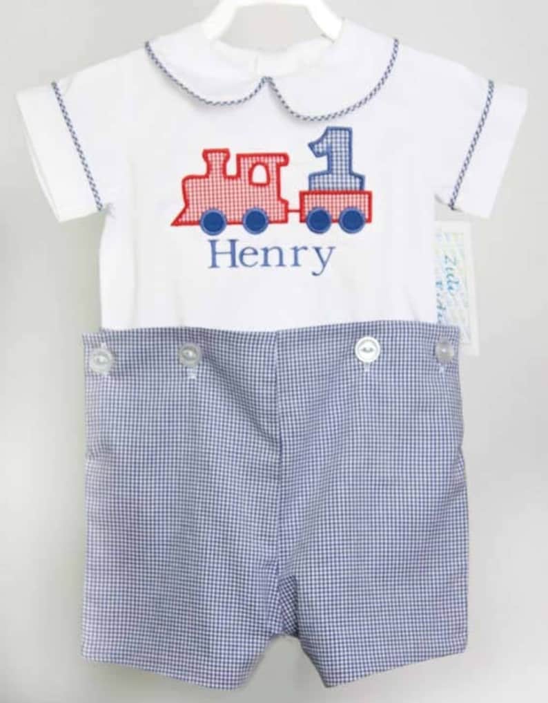 Baby Boy Clothes Train Birthday Outfit Train Outfit Boy Etsy