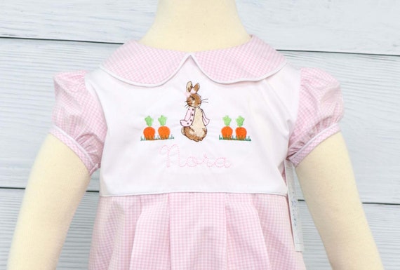 Baby Girl Easter Outfit, Personalized Easter Bunny, Girls Easter Outfit, Bubble Romper, Jumper Dress 293274 Il_570xn