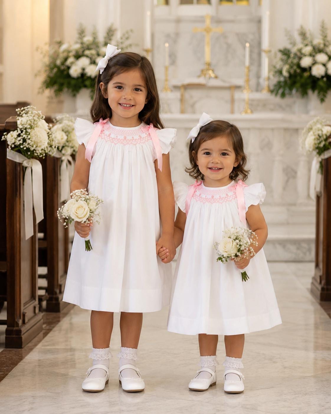 Toddler Flower Girl Dress - Smocked Dresses - Baby Flower Girl Dress - Baby Girl Dresses for Wedding by Zuli Kids DD234
