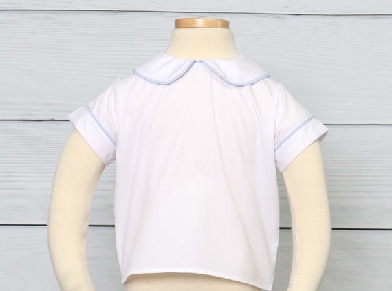Toddler Boy Clothes with Peter Pan Collar, Sibling Shirts or Baby Boy Dress Shirt, Infant Boy Shirt 292438 Il_570xn