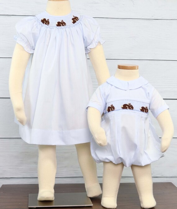 Baby girl smocked easter dress discount