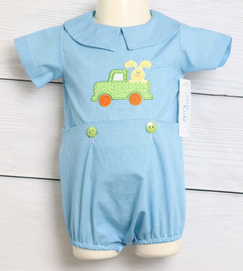 baby boy easter romper