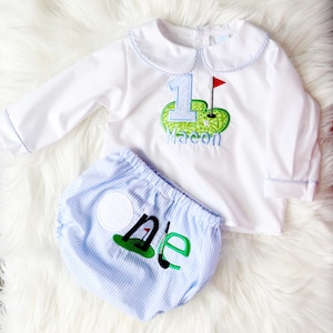 Boys First Birthday Outfit, Hole in One First Birthday, Baby Golf Outfit, Hole in One Birthday, Baby Golf, Golf First Birthday,  295129