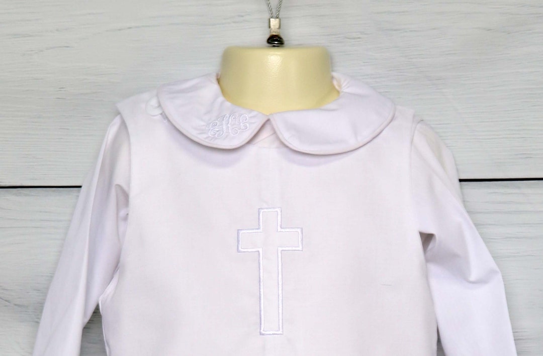 Baptism Outfit Baby Boy - White Boys Christening Outfit With Cross ...