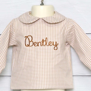 Peter Pan Collar Shirt Boys, Boys Peter Pan Collar Shirt, Kids Shirts, Custom Shirts, Sibling Shirts, Baby Boy Shirts,  Zuli Kids 294955
