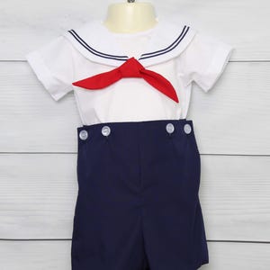 Toddler Boy Clothes, Baby Boy Romper, Nautical Baby Shower, Purple Up for Military Kids, Sailor Suit, Change of Command,  291760