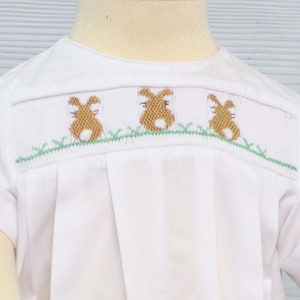 Smocked Easter Boy, Smocked Easter, Easter Outfit, Bunny Romper, Bunny Smocked Boy, Baby Boy Smocked Easter, Zuli Kids 412519 BB064 image 2