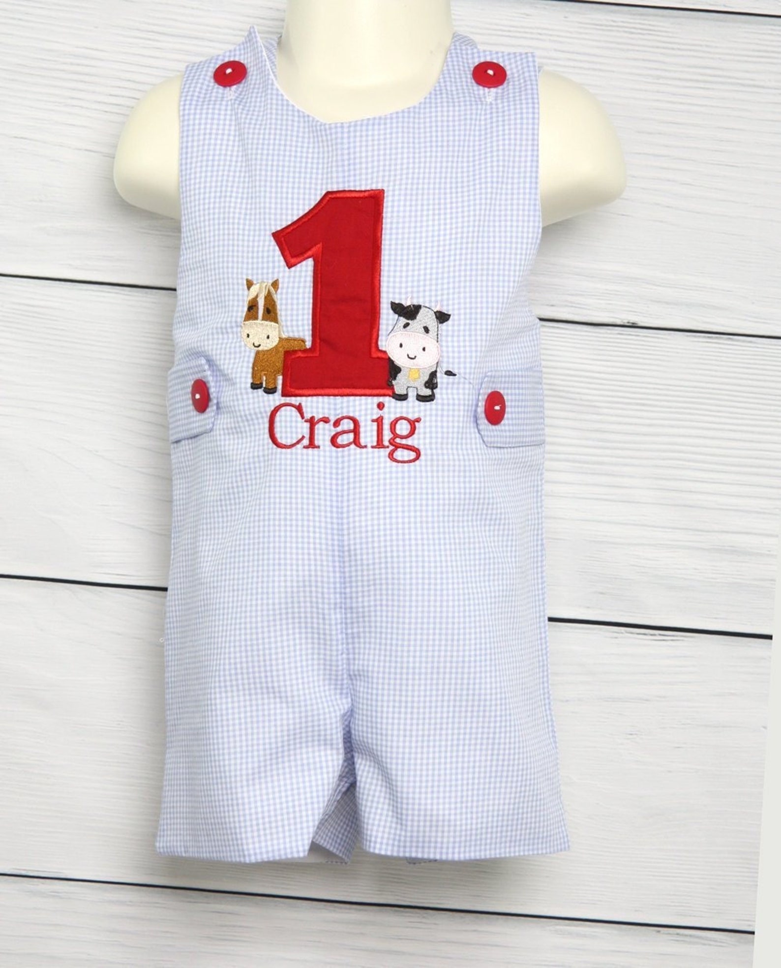 1st Birthday Boy Outfit Baby Boy Birthday Outfit Farm Etsy