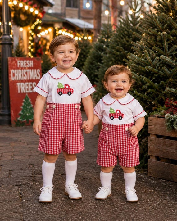 Boys Christmas Outfit - Baby Boy Christmas Clothes - Matching Brother Christmas Outfits - Matching Siblings Christmas Outfits 292675