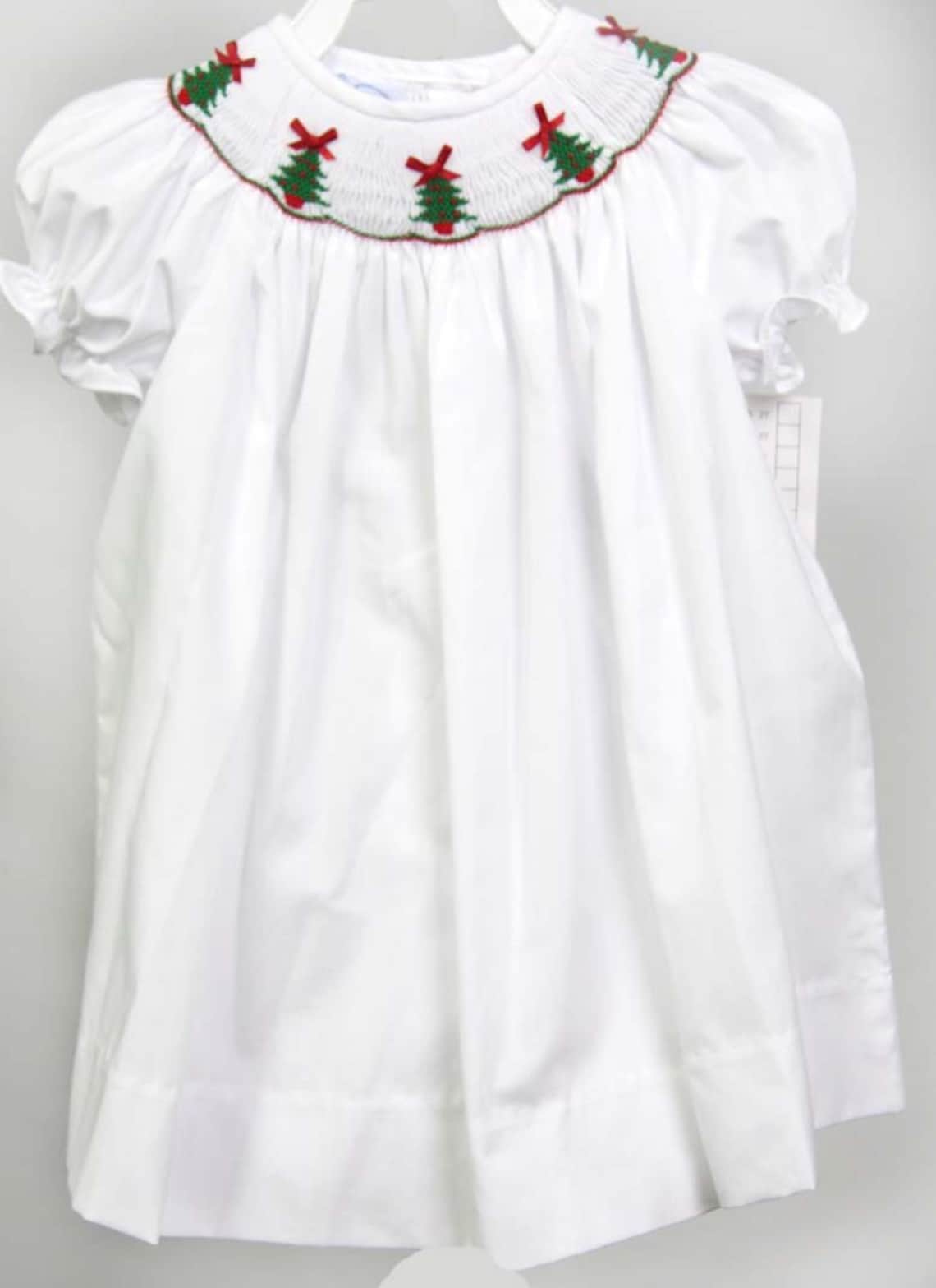 Smocked Christmas Dresses Baby Girl Smocked Christmas Dress Etsy