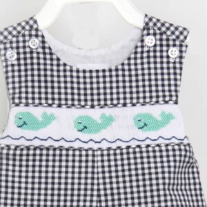 Smocked Jon Jon, Whale Baby Clothes, Baby Boy Whale Outfit, Whale Jon Jon, Baby Boy Clothes, Smocked Baby Boy Clothes, 4127814-DD190 image 4