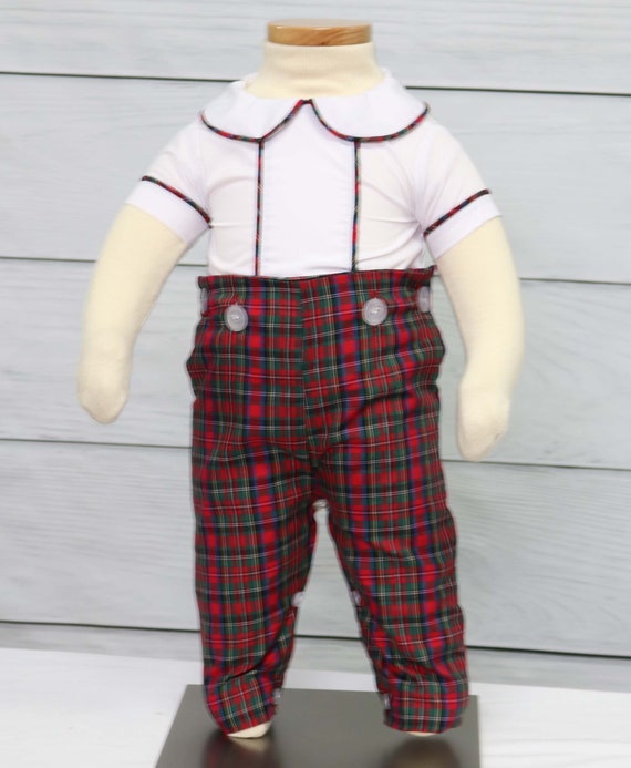 baby boy tartan outfit