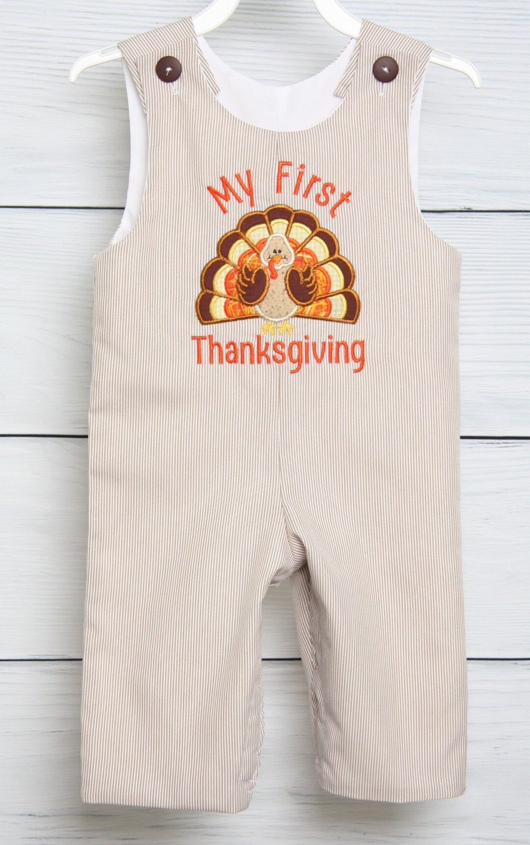 My First Thanksgiving Baby Boy Outfit 3M 6M 12M 18M Infant Long
