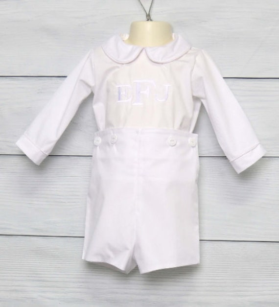Boy Baptism Outfit, Boys Baptism Outfit, Baptism Boy Outfit, Baptism Outfit Boy, Bab Boy Blessing Outfit, White Baby Boy Romper, 293157 Il_570xn