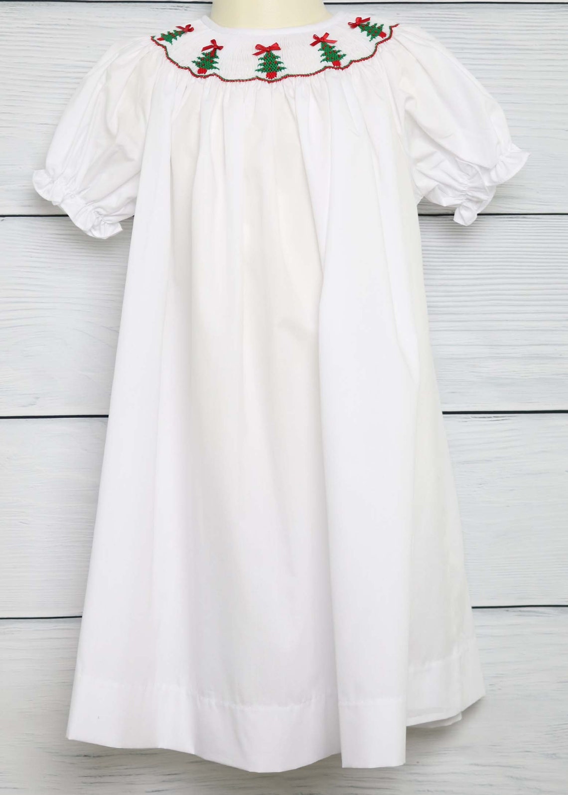 Smocked Christmas Dresses Baby Girl Smocked Christmas Dress Etsy