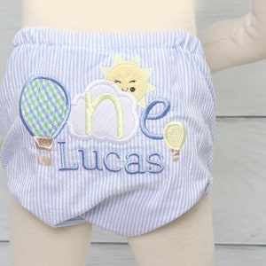 Hot Air Balloon Outfit Boy, Hot Air Balloon First Birthday Boy, 1 Year Old Romper Boy, Oh The Places Youll Go First Birthday Outfit, 294440 image 1