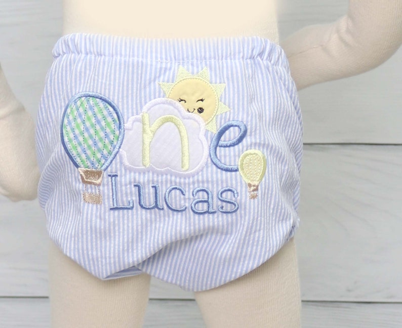 Hot Air Balloon Outfit Boy, Hot Air Balloon First Birthday Boy, 1 Year Old Romper Boy, Oh The Places Youll Go First Birthday Outfit, 294440 image 1