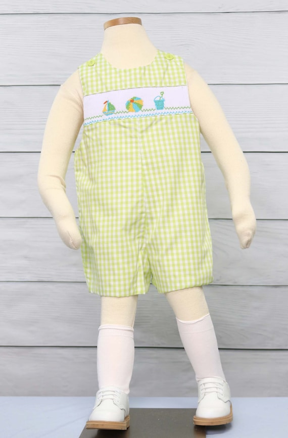 Baby Boy Clothes, Baby boy Smocked Clothing, Boys Smocked Outfit, Smocked Jon Jons, Smocked Jon Jon, Boy Smocked Beach, 412120 -A120 Il_570xn