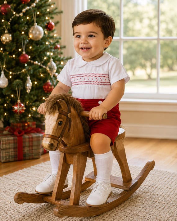 smocked infant christmas dresses Clothing Baby - Smocked Outfits - Xmocked Christmas Outfits - Baby Boy Christmas Outfit 412574 -CC159 Fans React To Taylor Color:PACIFIC BLUE The relaxed gathered silhouette occasion:Wedding Guest