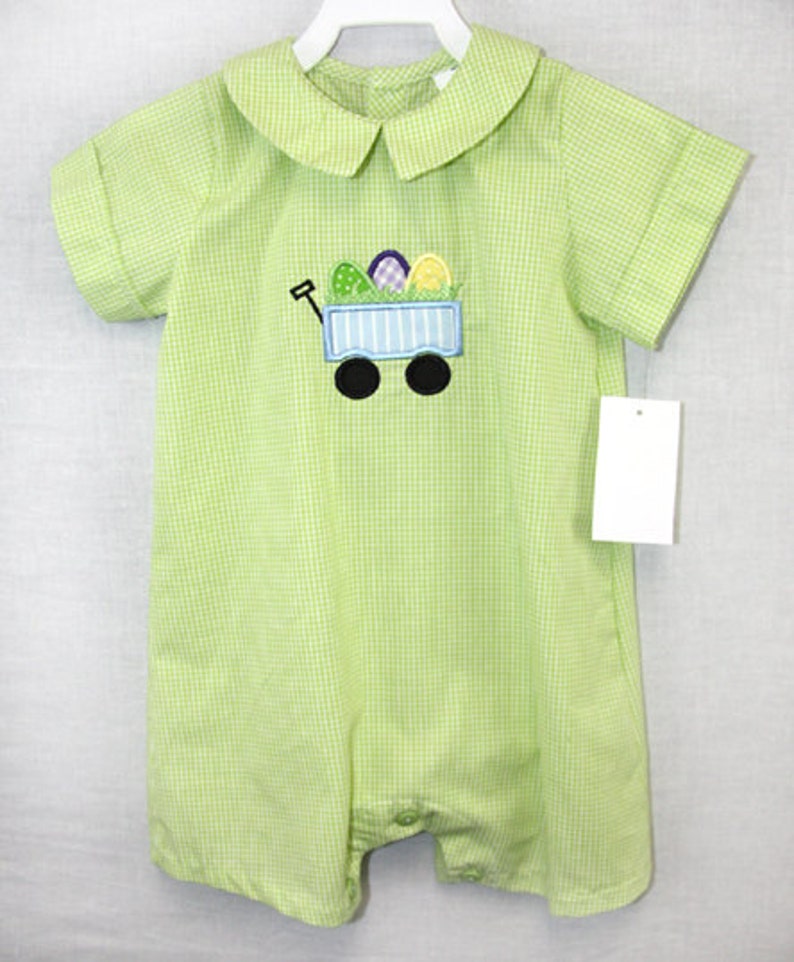 My First Easter, My 1st Easter, Easter Outfit Baby Boy, Baby Boy Easter Romper, Baby Boy Clothes, Baby Boy Easter Bubble, Zuli Kids 291674 image 5