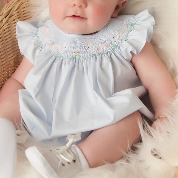 smocked easter dress for baby girl