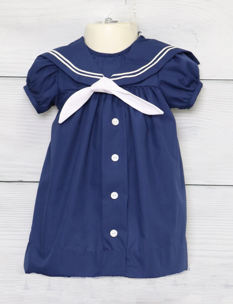 Navy Kids Sailor Dress for Toddlers Nautical Clothing Sailor Etsy