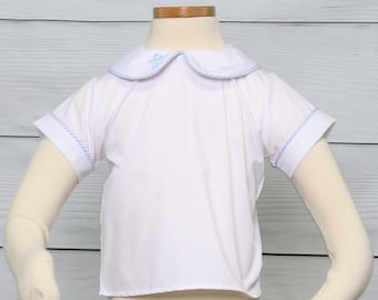 Vit babytröja, Peter Pan-krage-tröja, Peter Pan-krage-tröja pojkar, Peter Pan-krage-tröja pojkar, Peter Pan-krage-tröja, Zuli Kids 294493
