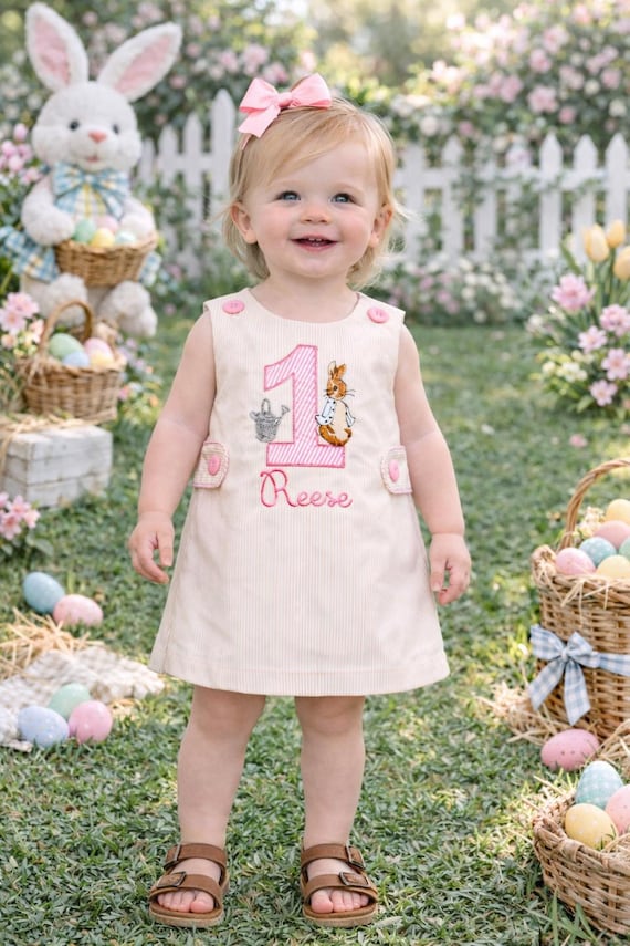 bunny birthday dress Yellow Bunny Puffy Baby Girl Dresses And Bunny Hair Band  Mydiara