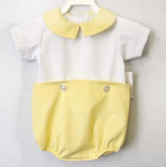 baby boy yellow easter outfit