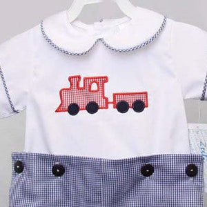 Baby Boy First Birthday Outfit Baby Boy Clothes, Baby Train Birthday, Train Bubble Outfit, 1st Birthday Boy Outfit, Train Romper, 293647 image 5