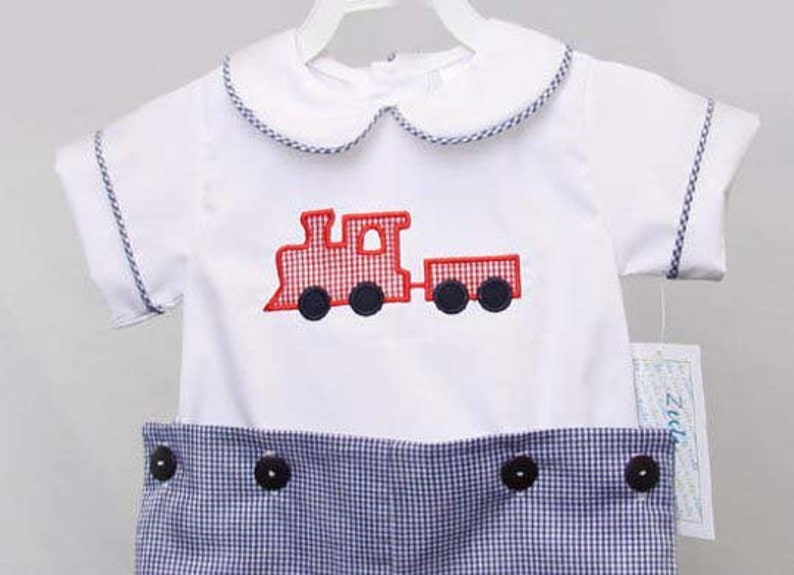 Baby Boy First Birthday Outfit Baby Boy Clothes, Baby Train Birthday, Train Bubble Outfit, 1st Birthday Boy Outfit, Train Romper, 293647 image 5