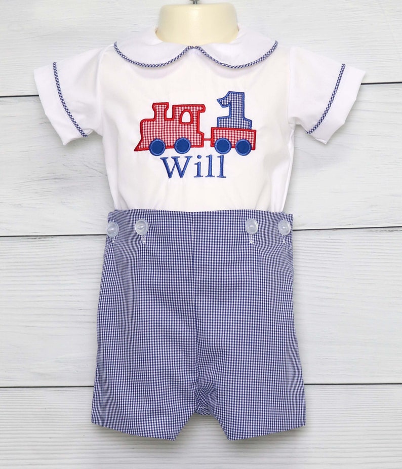 Baby Boy Clothes Train Birthday Outfit Train Outfit Boy Etsy