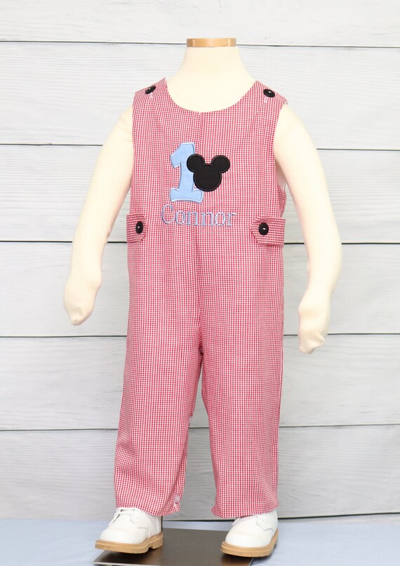 Mickey Mouse Birthday Outfit, Mickey Mouse 1st Birthday Outfit, Mickey Mouse First Birthday, One Year Old Birthday, Baby Dungarees 293169 Il_570xn