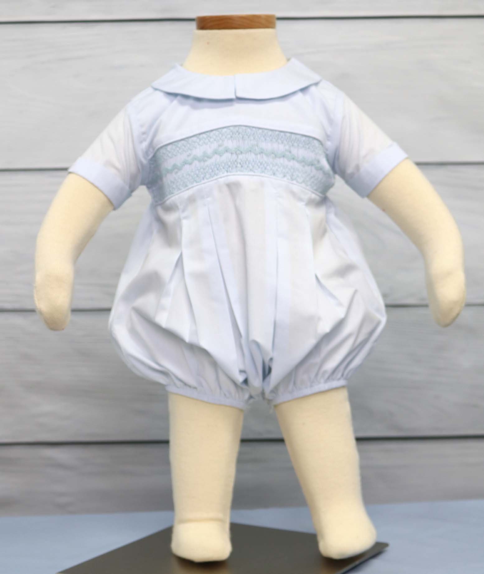 Baby boy smocked bubble 2025