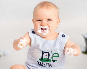 Hole in One Birthday, Boys First Birthday Outfit, Baby Golf Outfit, Baby Boy Golf Outfit,  Golf Jon Jon, Golf Outfit Baby Boy  293989