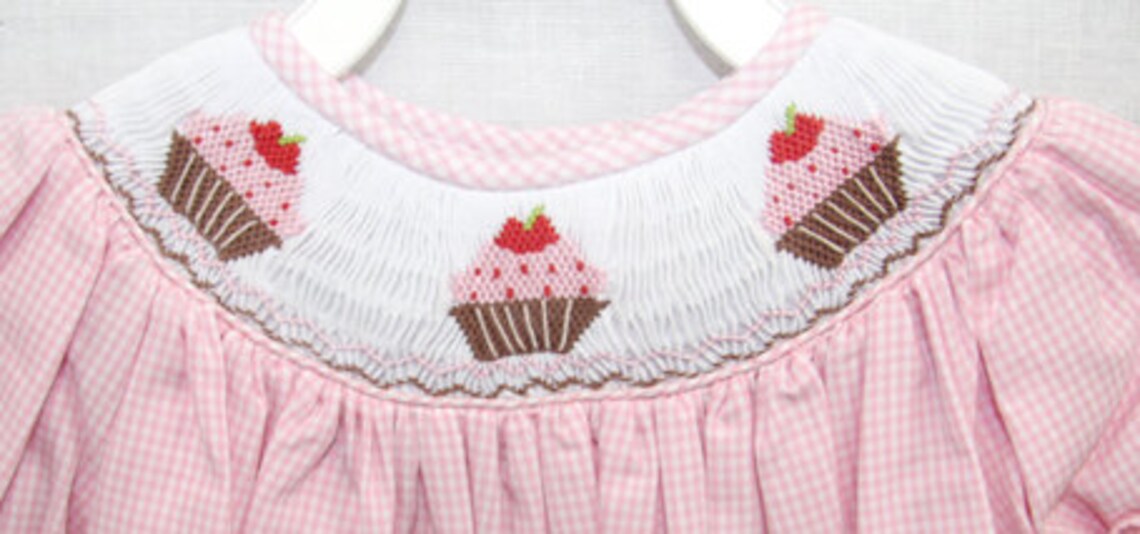 Smocked Birthday Dress Cupcake Smocked Dress Smocked Etsy