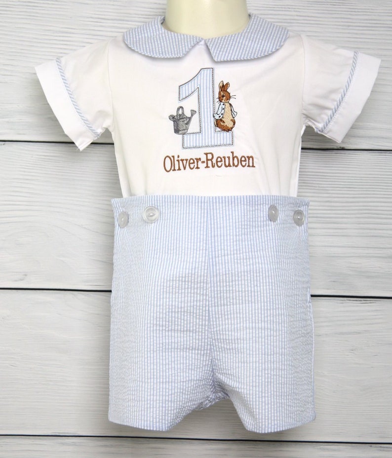 Some Bunny is One 1st Birthday Boy Outfit Baby Bunny Outfit Etsy
