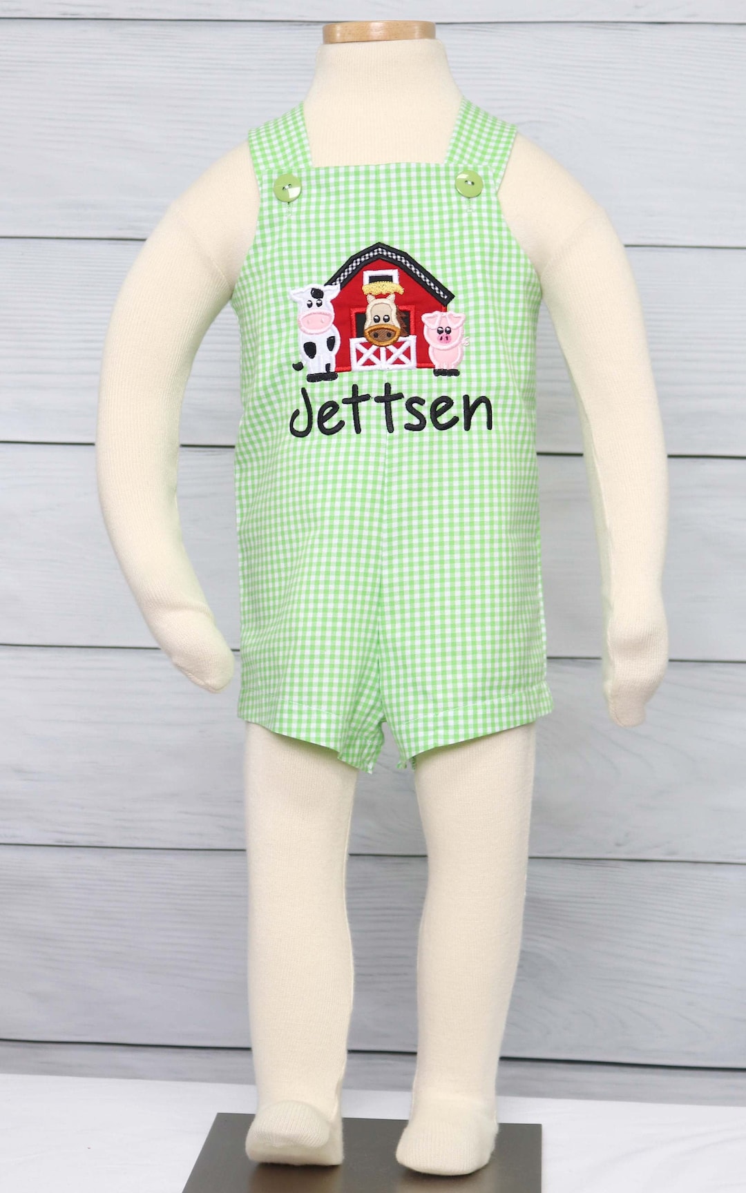 Farm Overalls Personalized, Baby Overalls Farm Party, Infant Boy