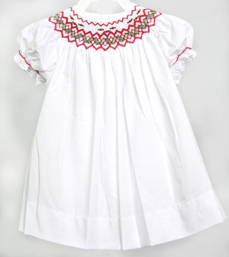 Smocked christmas dresses shop