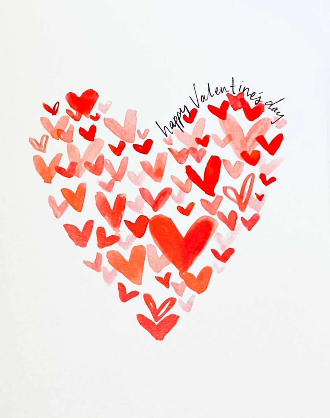 Box of Valentines Valentine Cards Blank Valentine Watercolor Valentine