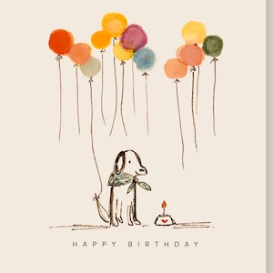 Feliz Cumpleaños Perro / Tarjeta de Cumpleaños Perro / Tarjeta de felicitación para amantes de los perros / Primer cumpleaños perro