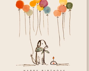 Happy Birthday Dog |  Birthday Card Dog | Greeting card for dog lovers | first birthday dog | Boxed Set Birthday