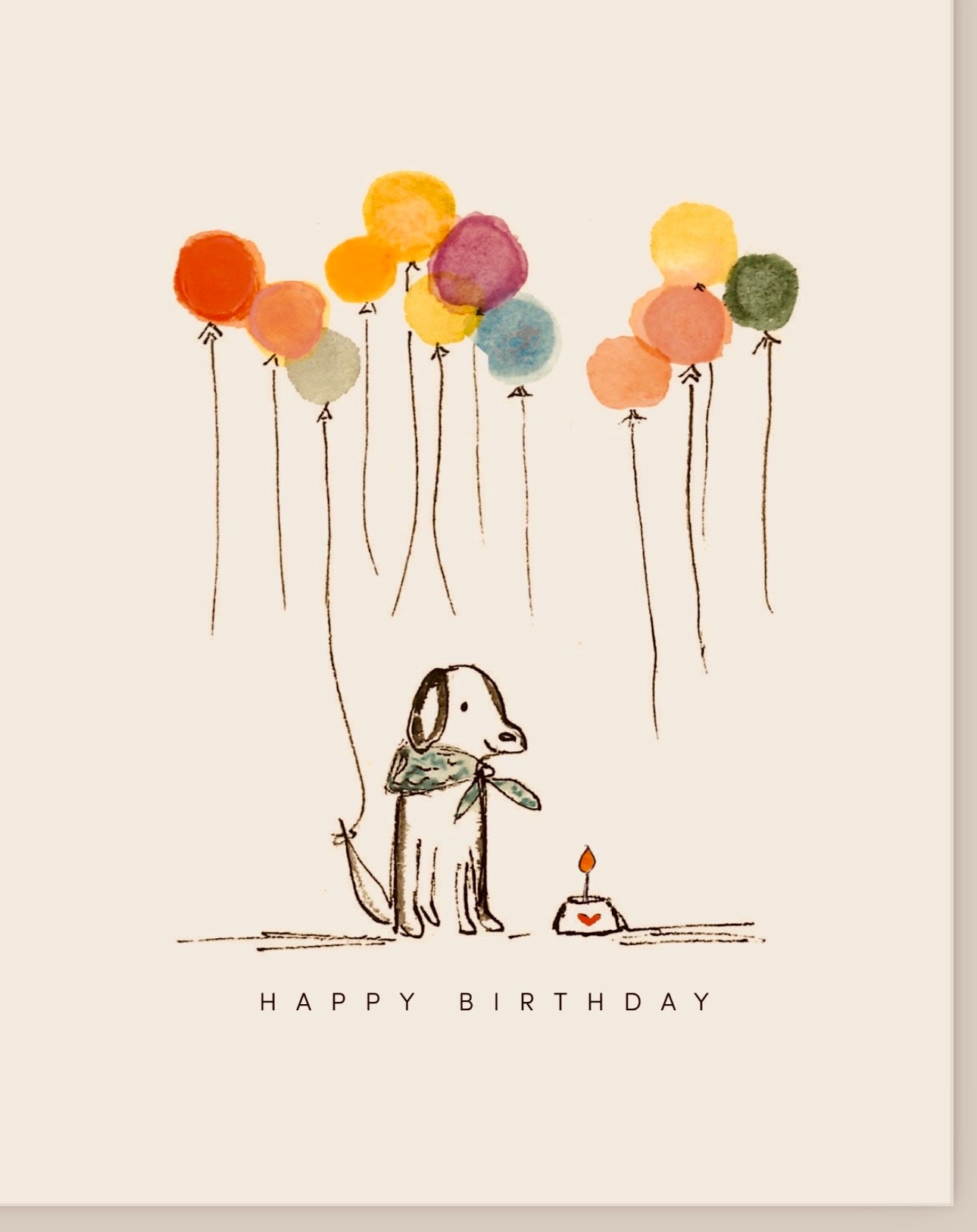 Happy Birthday Dog |  Birthday Card Dog | Greeting card for dog lovers | first birthday dog