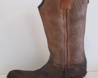 Large Gumpaste Cowboy Boot Cake Topper: Western Cake Decoration