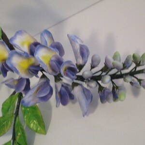 wisteria cake topper hand made gum paste sugar purple mauve image 6