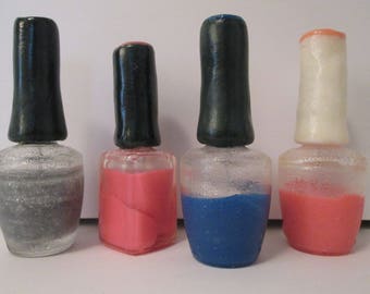 handmade nail polish sugar cake topper cupcake topper edible gum paste fondant