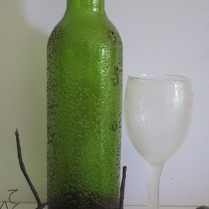 Miniature Sugar Wine Bottle Cake Topper with Gumpaste Grapes