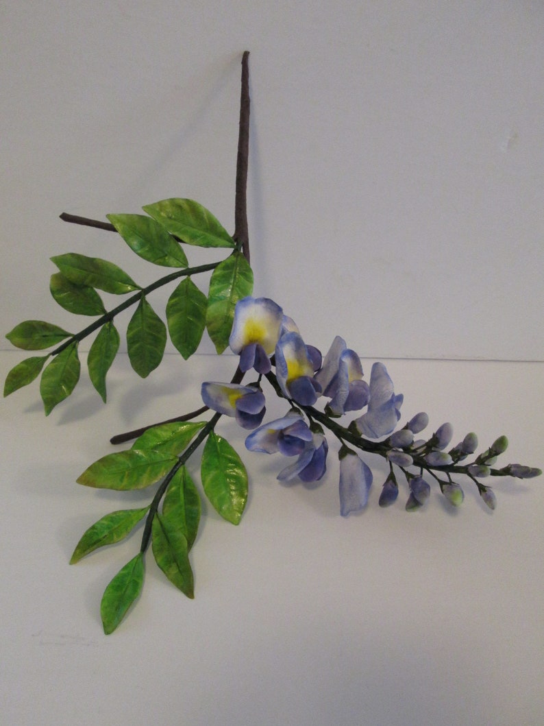 wisteria cake topper hand made gum paste sugar purple mauve image 5